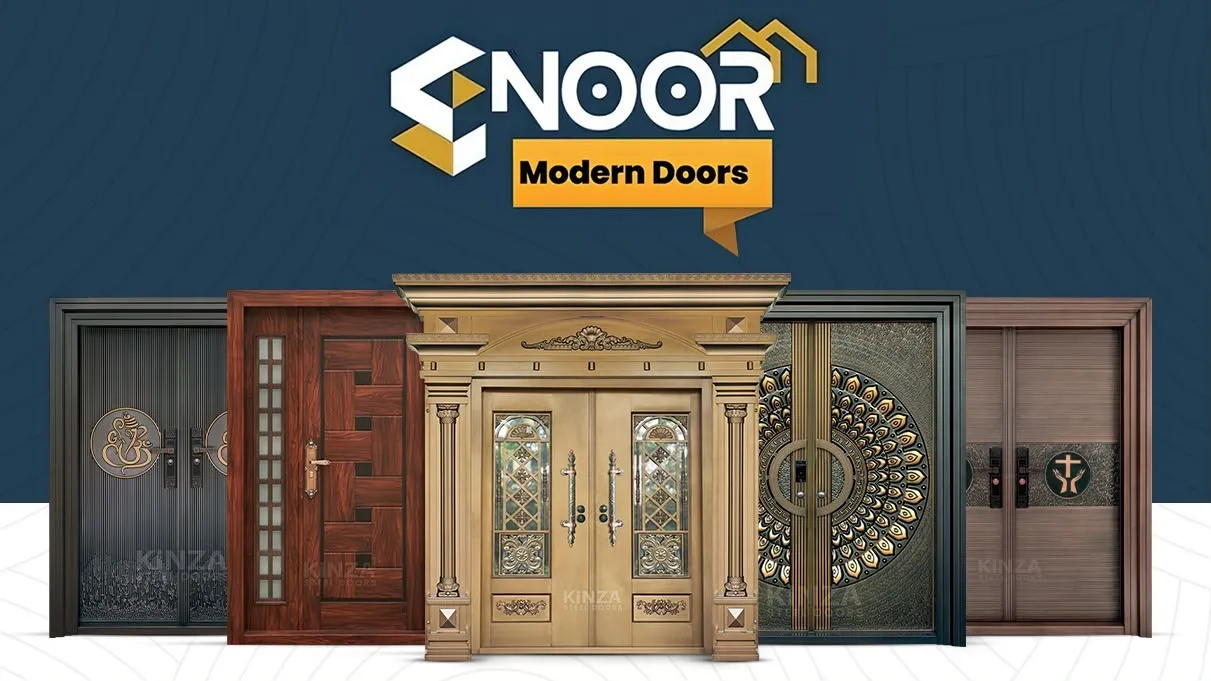 Noor Modern Doors showroom door lineup